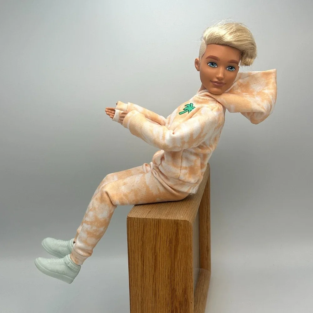 Barbie Dream Besties Ken Posable Fashion Doll Mattel Malibu Tie Dye Hoodie Shoes